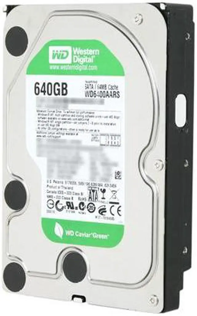 Main image of Western Digital WD Green WD6400AARS-FR 640GB 64MB Cache SATA 3.0Gb/s 3.5" Internal Hard Drive Bare Drive