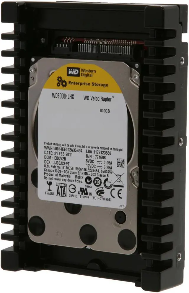 Alt view image 2 of 6 - WD WD VelociRaptor WDBACN6000ANC-NRSN 600GB 10000 RPM 32MB Cache SATA 6.0Gb/s 3.5" Internal Hard Drive