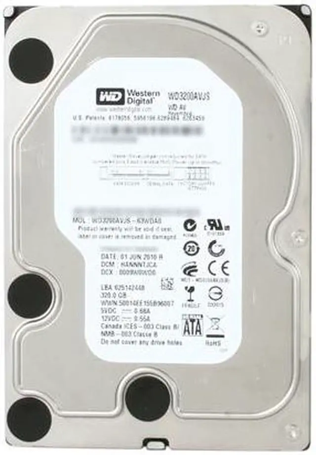 Alt view image 2 of 4 - Western Digital AV RFHWD3200AVJS 320GB 7200 RPM 8MB Cache SATA 3.0Gb/s 3.5" Internal AV Hard Drive Bare Drive