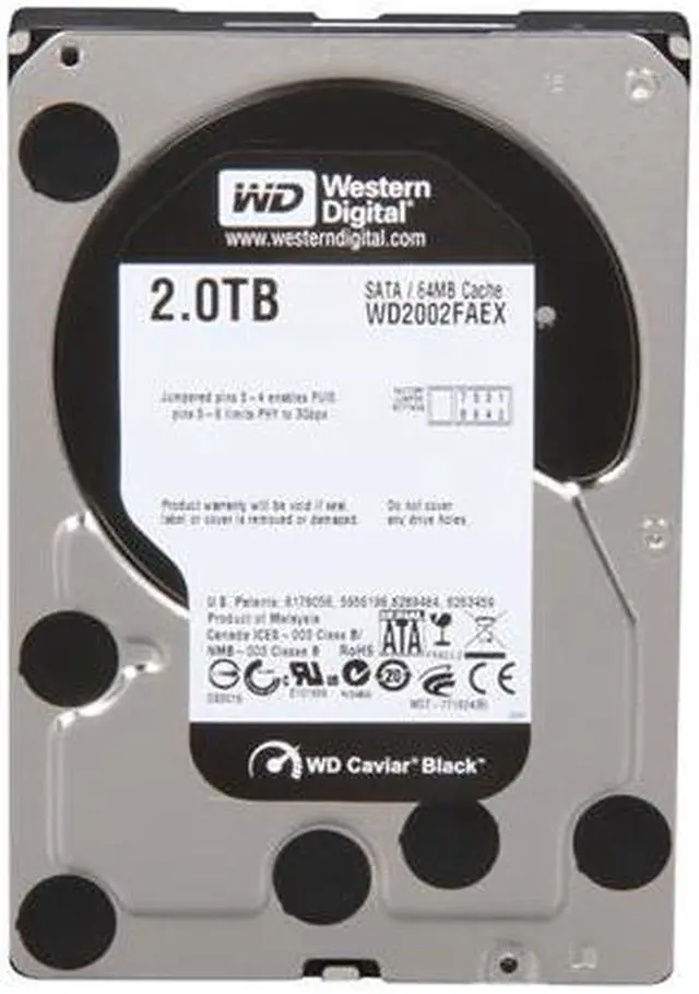Alt view image 3 of 6 - WD Caviar Black WDBAAZ0020HNC-NRSN 2TB 7200 RPM 32MB Cache SATA 3.5" Internal Hard Drive -Retail kit