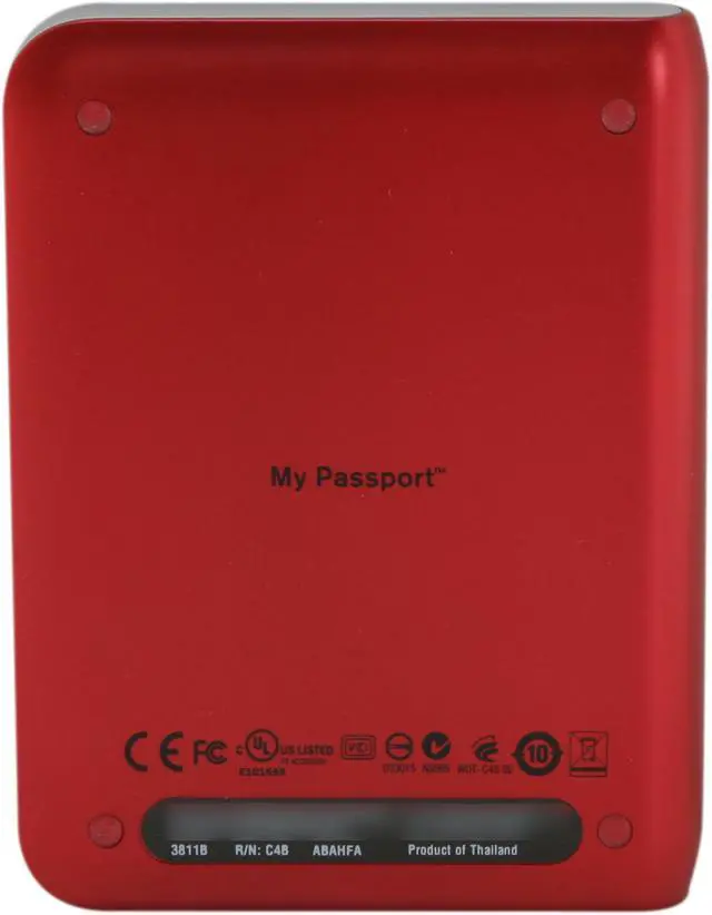 Alt view image 4 of 5 - Western Digital My Passport Essential SE 1TB Portable Hard Drive (Red)