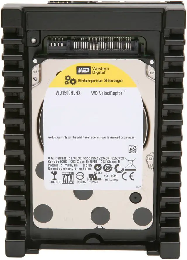 Alt view image 2 of 4 - Western Digital WD VelociRaptor WD1500HLHX 150GB 10000 RPM 32MB Cache SATA 6.0Gb/s 3.5" Internal Hard Drive Bare Drive