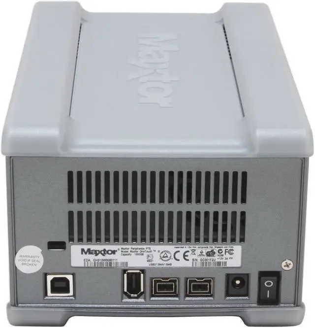 Alt view image 2 of 4 - Maxtor OneTouch III 1TB USB 2.0 / Firewire400 / Firewire800 3.5" External Hard Drive G01W010