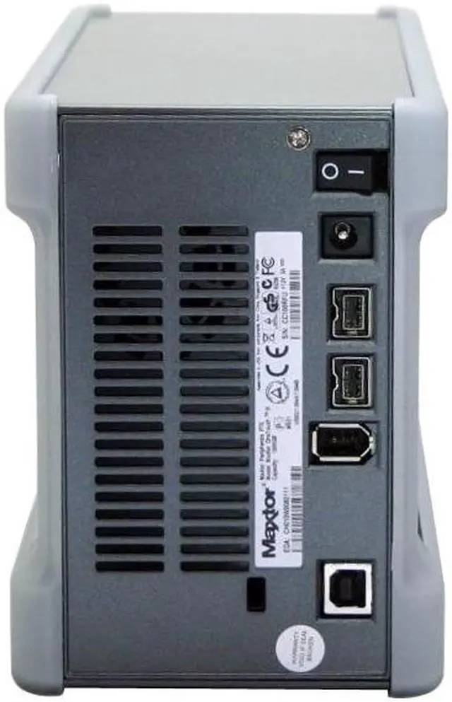 Alt view image 4 of 8 - Maxtor OneTouch III 1TB USB 2.0 / Firewire400 / Firewire800 3.5" External Hard Drive C01W010 (STM310004OTAB06-RK)