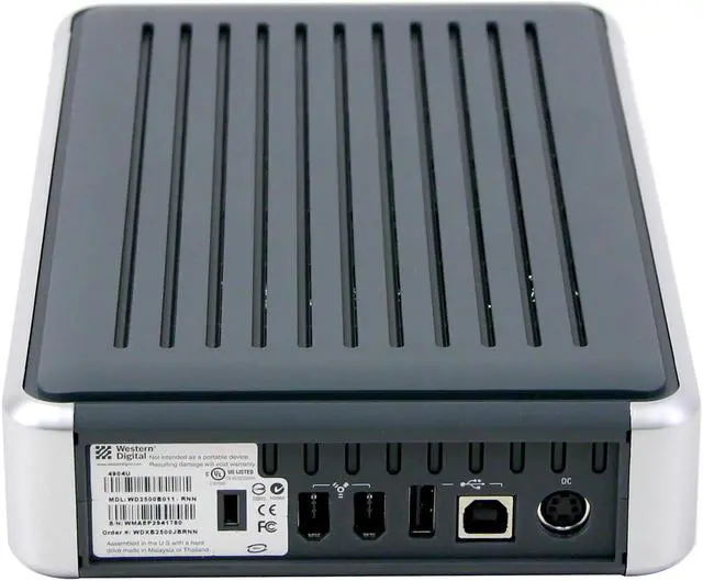 Alt view image 2 of 4 - WD Dual-option Combo 250GB USB 2.0 / Firewire400 3.5" External Hard Drive WDXB2500JBRNN