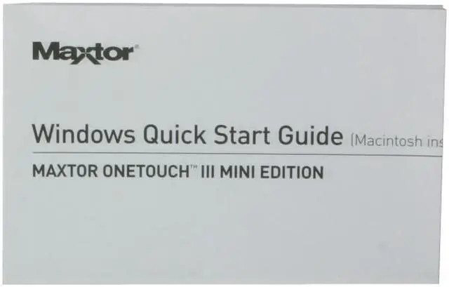 Alt view image 6 of 7 - Maxtor OneTouch III Mini 160GB USB 2.0 2.5" External Hard Drive R01E160 (STM901603OTABE1-RK)