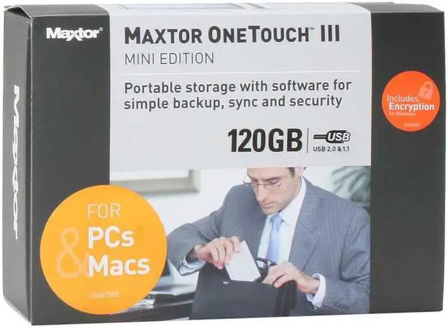 Alt view image 7 of 7 - Maxtor OneTouch III 120GB USB 2.0 2.5" External Hard Drive STM901203OTABE1-RK