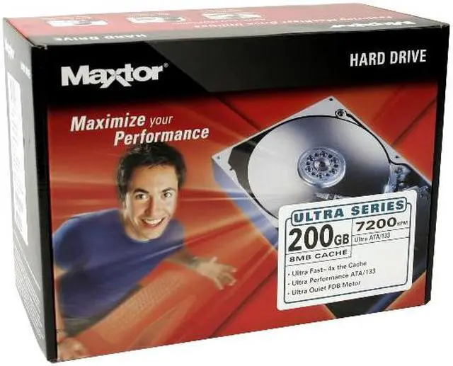 Main image of Maxtor Ultra Series Kits L01P200 200GB 7200 RPM 8MB Cache IDE Ultra ATA133 / ATA-7 3.5" Hard Drive