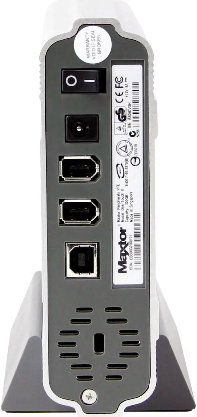 Alt view image 2 of 4 - Maxtor OneTouch II 300GB USB 2.0 / Firewire400 3.5" External Hard Drive E01G300