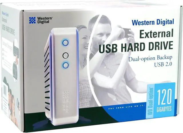 Alt view image 2 of 4 - Western Digital Dual-option USB 2.0 WDXUB1200BBNN 120GB 7200 RPM 2MB Cache External Hard Drive