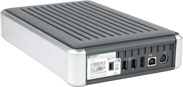 Alt view image 2 of 5 - WD Dual-option Combo 120GB USB 2.0 / Firewire400 3.5" External Hard Drive WDXB1200JBRNN