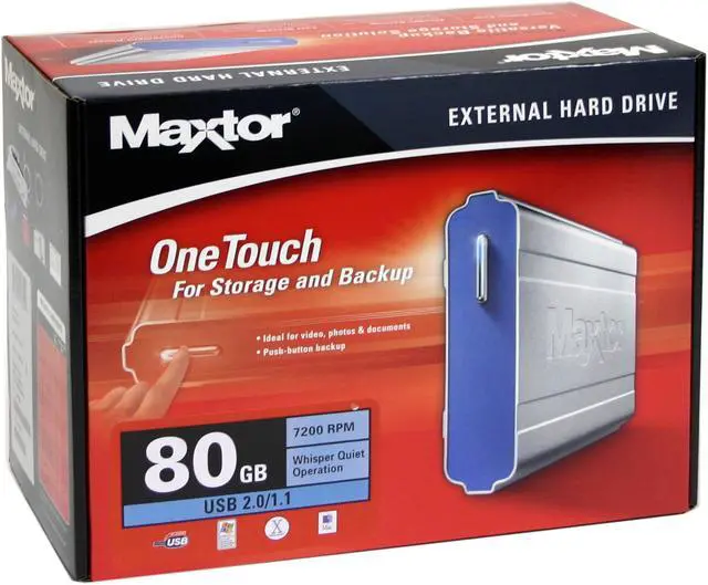 Main image of Maxtor OneTouch 80GB USB 2.0 External Hard Drive A01B080