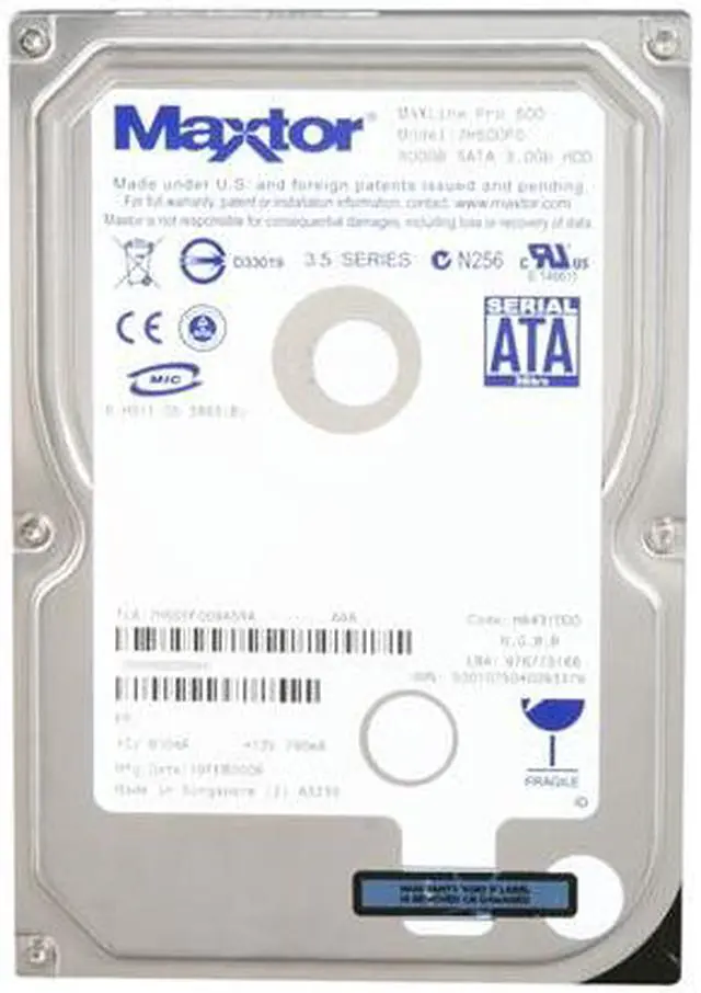 Alt view image 2 of 4 - Maxtor MaXLine Pro 500 7H500F0 500GB 7200 RPM 16MB Cache SATA 3.0Gb/s 3.5" Hard Drive Bare Drive