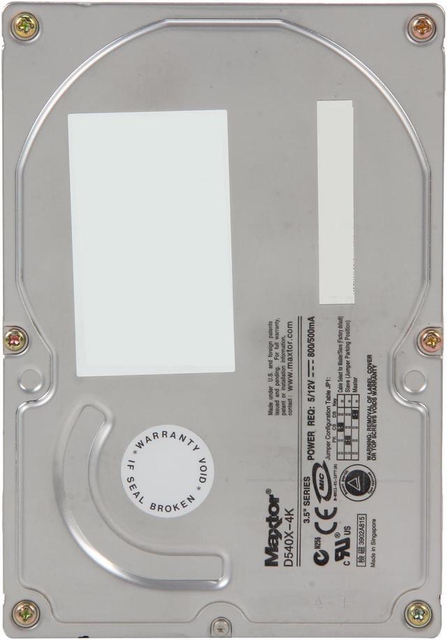 Alt view image 2 of 4 - Maxtor D540X-4K 80GB IDE Ultra ATA100 / ATA-6 3.5" Hard Drive Bare Drive