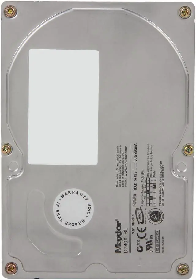 Alt view image 2 of 4 - Maxtor D740X-6L 80GB 7200 RPM IDE Ultra ATA100 / ATA-6 3.5" Hard Drive Bare Drive