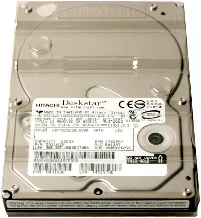 Hitachi GST Deskstar T7K250 HDT722525DLA380 (0A31636) 250GB 7200