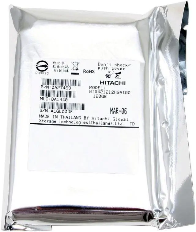 Alt view image 2 of 3 - Hitachi GST Travelstar 4K120 HTS421212H9AT00 (0A27469) 120GB 4200 RPM 8MB Cache IDE Ultra ATA100 / ATA-6 2.5" Notebook Hard Drive Bare Drive