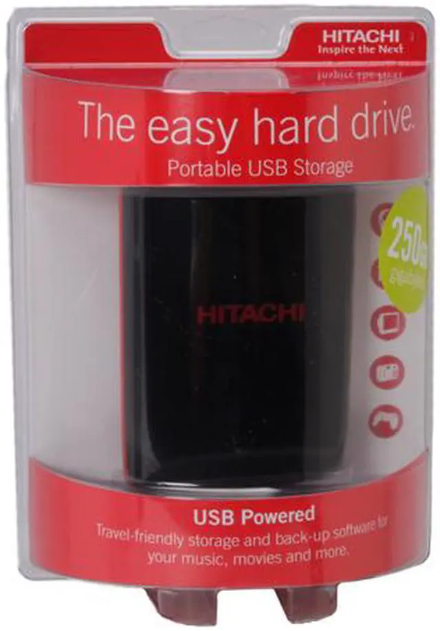 Alt view image 4 of 4 - Hitachi GST 250GB USB 2.0 2.5" External Hard Drive H2250U