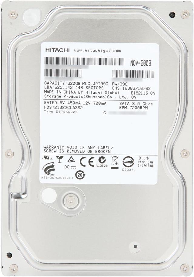 Hitachi GST Deskstar 7K1000.C HDS721032CLA362 (0A39264) 320GB 7200