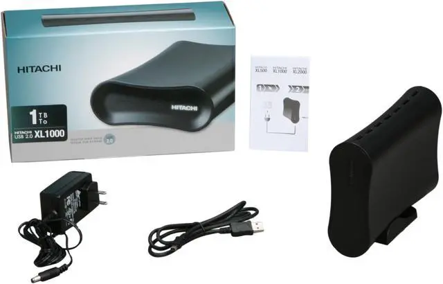 Alt view image 5 of 5 - Hitachi GST XL Desk 1TB USB 2.0 3.5" External Hard Drive HXSDNB10001BBB (0S02484)