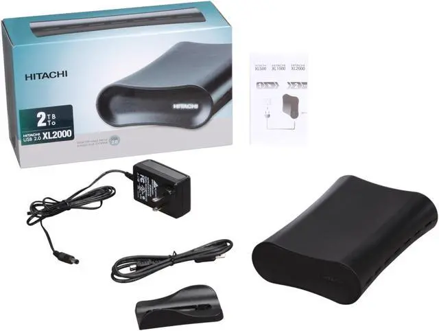 Alt view image 5 of 5 - Hitachi GST XL Desk 2TB USB 2.0 3.5" External Hard Drive HXSDNB20001BBB (0S02485)