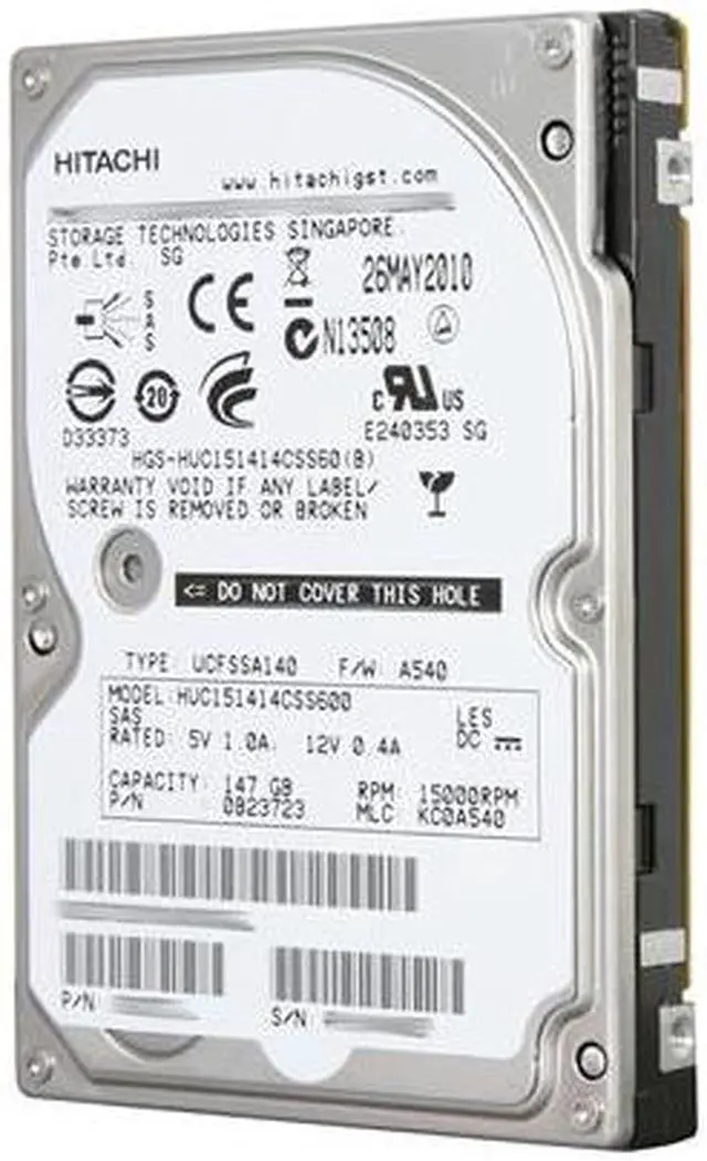 Main image of HGST Ultrastar C15K147 HUC151414CSS600 147GB 15000 RPM 64MB Cache SAS 6Gb/s 2.5" Internal Enterprise Hard Drive