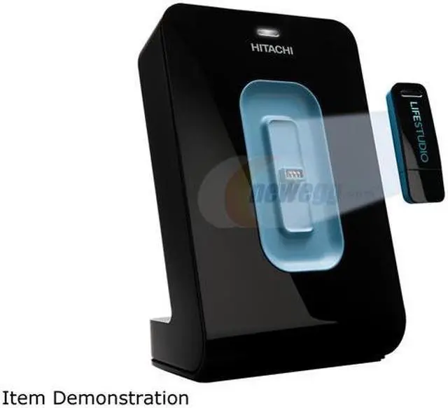 Alt view image 3 of 6 - Hitachi GST LifeStudio Plus 2TB USB 2.0 3.5" External Hard Drive HLSDPUB20001BBB (0S02678) Black