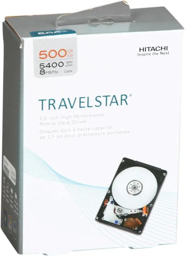 Main image of HGST Travelstar 0S02857 500GB 5400 RPM 8MB Cache SATA 3Gb/s 2.5" Internal Notebook Hard Drive Retail Kit