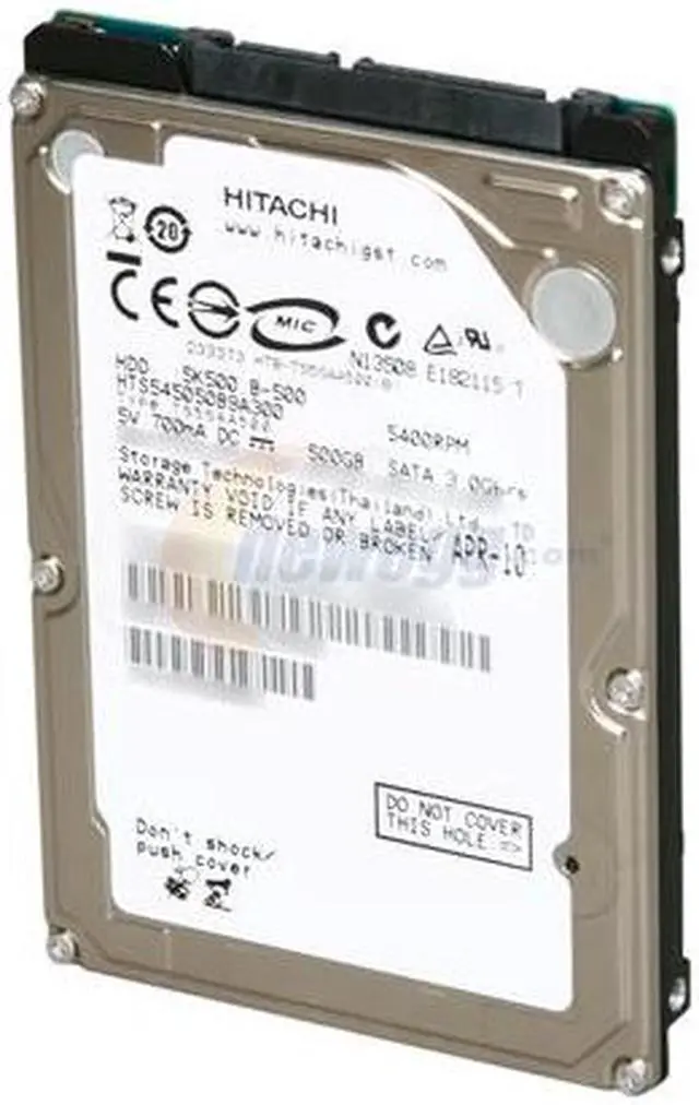 Alt view image 2 of 6 - HGST Travelstar 0S02857 500GB 5400 RPM 8MB Cache SATA 3Gb/s 2.5" Internal Notebook Hard Drive Retail Kit
