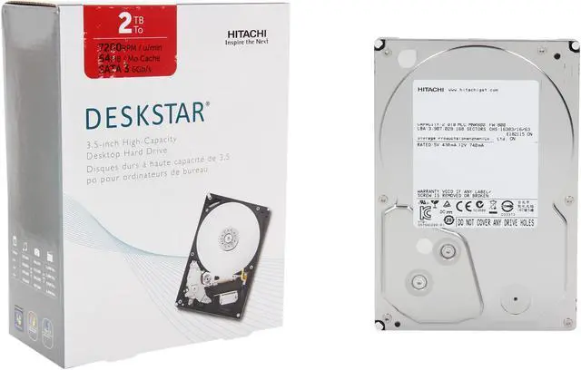 Alt view image 5 of 5 - Hitachi GST Deskstar H3IK20003272SP (0S02861) 2TB 7200 RPM 32MB Cache SATA 6.0Gb/s 3.5" Internal Hard Drive