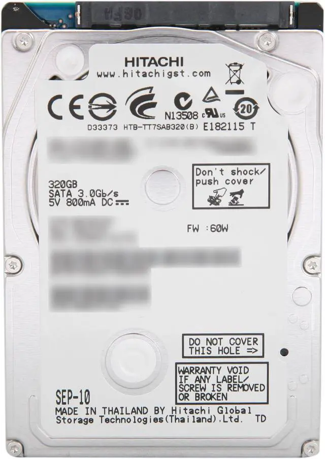 Alt view image 2 of 4 - HGST 0A78743 320GB 7200 RPM 16MB Cache SATA 3.0Gb/s 2.5" Internal Notebook Hard Drive Bare Drive