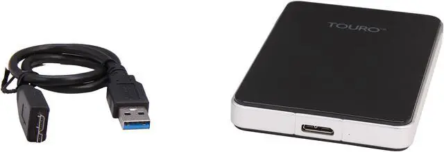 Alt view image 5 of 6 - HGST 500GB Touro Mobile Pro External Hard Drive USB 3.0 Model 0S03105 Black