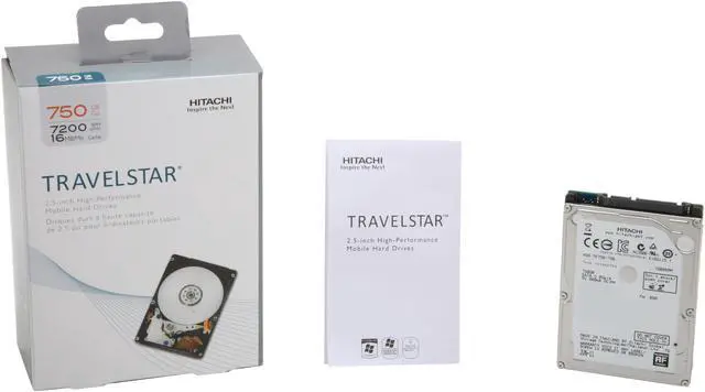 Alt view image 6 of 6 - Hitachi GST Travelstar 7K750 H2IK7501672SP (0S03339) 750GB 7200 RPM 16MB Cache SATA 3.0Gb/s 2.5" Internal Notebook Hard Drive