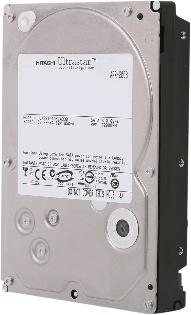 Main image of Hitachi GST Ultrastar A7K1000 HUA721010KLA330 1TB 7200 RPM 32MB Cache SATA 3.0Gb/s 3.5" Hard Drive Bare Drive