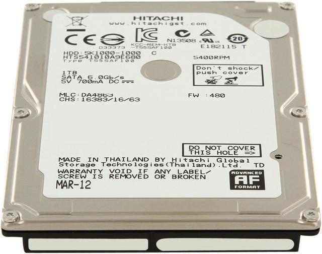 Disque Dur Interne HGST - HTS541010A9E680 HD 1To 2,5'' SATA II