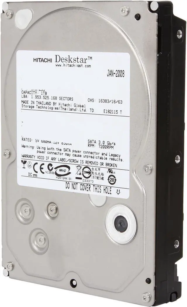 Main image of Hitachi GST Deskstar 7K1000 HDS721010KLA330 (0A35155) 1TB 7200 RPM 32MB Cache SATA 3.0Gb/s 3.5" Hard Drive Bare Drive