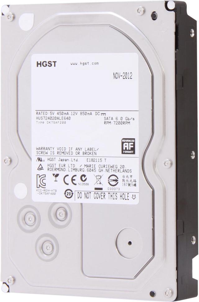Hitachi GST Ultrastar 7K4000 HUS724020ALE640 (0F14685) 2TB 7200 RPM 64MB  Cache SATA 6.0Gb/s 3.5