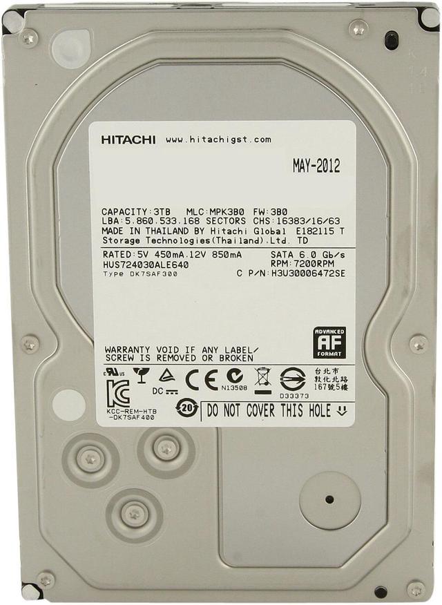 HGST Ultrastar 7K4000 HUS724030ALE640 (0F14684) 3TB 7200 RPM 64MB