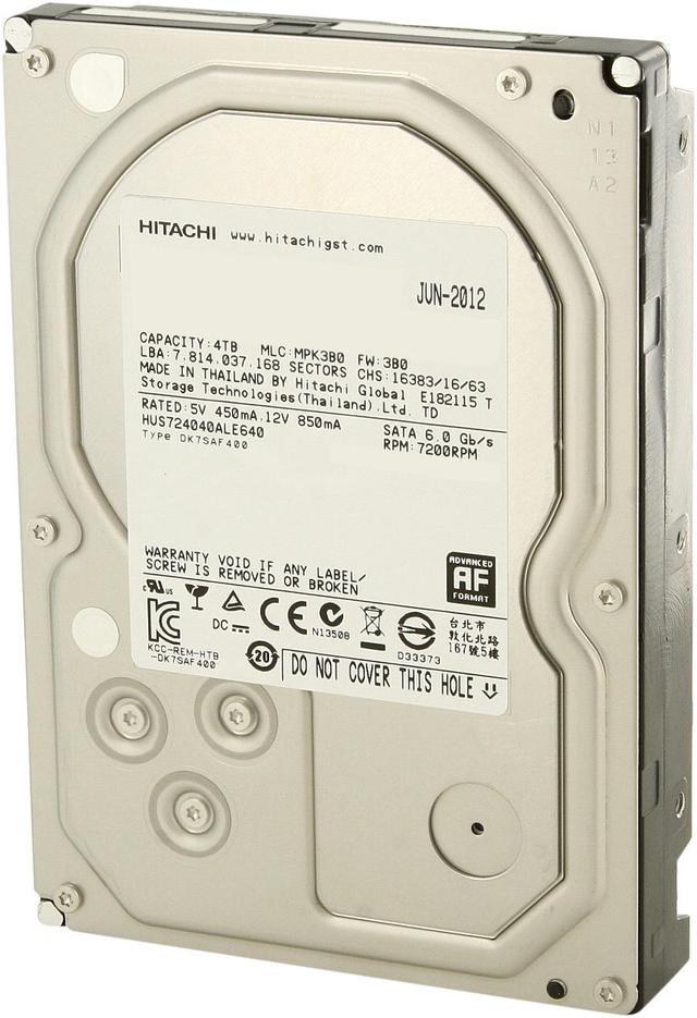 HGST Ultrastar 7K4000 HUS724040ALE640 (0F14683) 4TB 7200 RPM 64MB