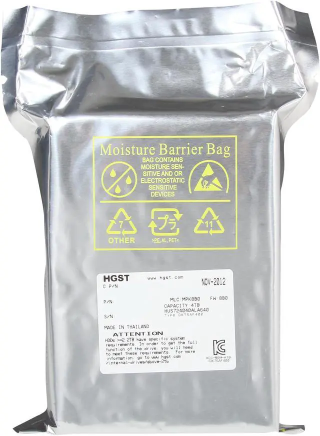 Alt view image 5 of 5 - HGST Ultrastar 7K4000 HUS724040ALA640 (0F14688) 4TB 7200 RPM 64MB Cache SATA 6.0Gb/s 3.5" Enterprise Hard Drive Bare Drive