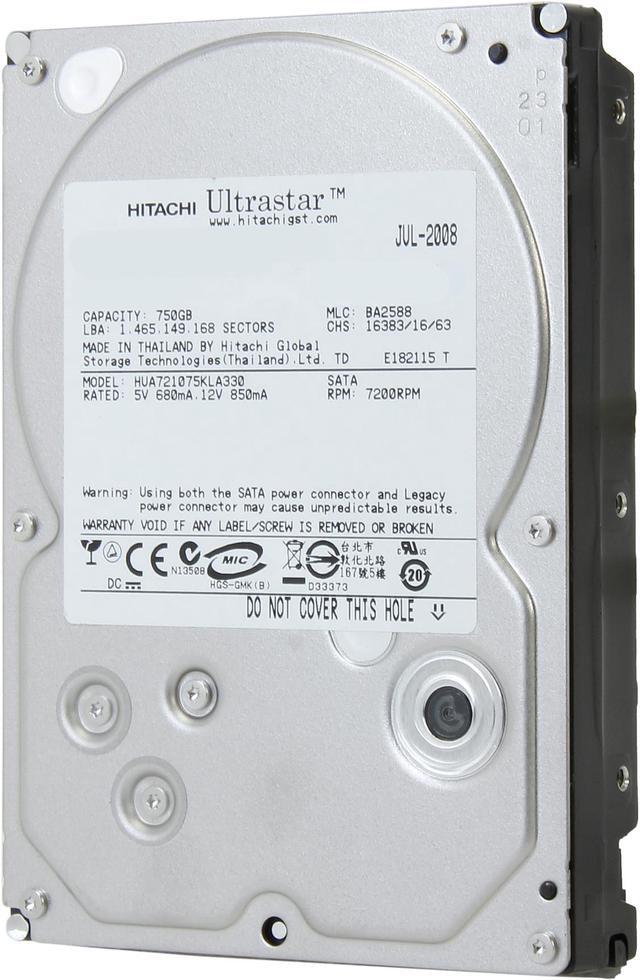 Main image of Hitachi GST Ultrastar A7K1000 HUA721075KLA330 (0A35771) 750GB 7200 RPM 32MB Cache SATA 3.0Gb/s 3.5" Hard Drive Bare Drive