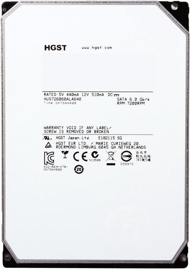 HGST He6 HUS726060ALA640 (0F18335) 6TB 7200 RPM 64MB Cache SATA