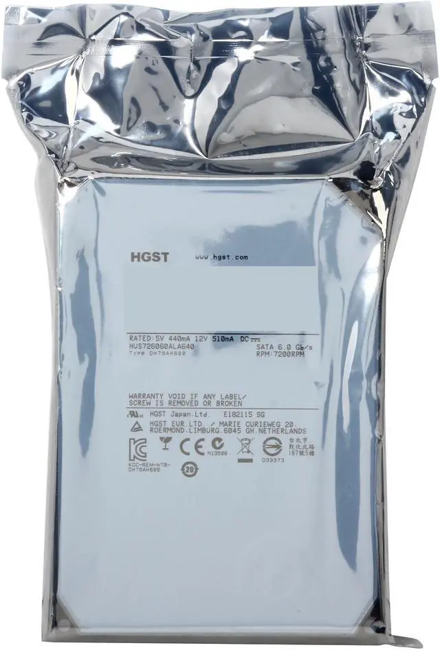 Alt view image 5 of 5 - HGST He6 HUS726060ALA640 (0F18335) 6TB 7200 RPM 64MB Cache SATA 6.0Gb/s 3.5" Enterprise Hard Drive Bare Drive