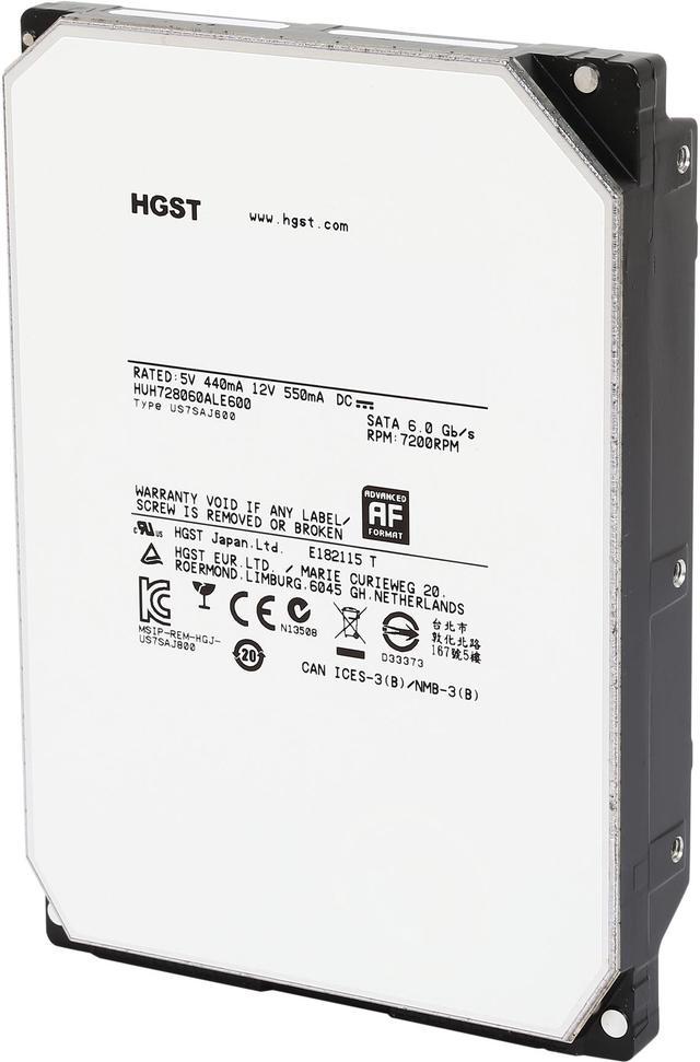 HGST Ultrastar He8 HUH728060ALE600 (0F23269) 6TB 7200 RPM 128MB