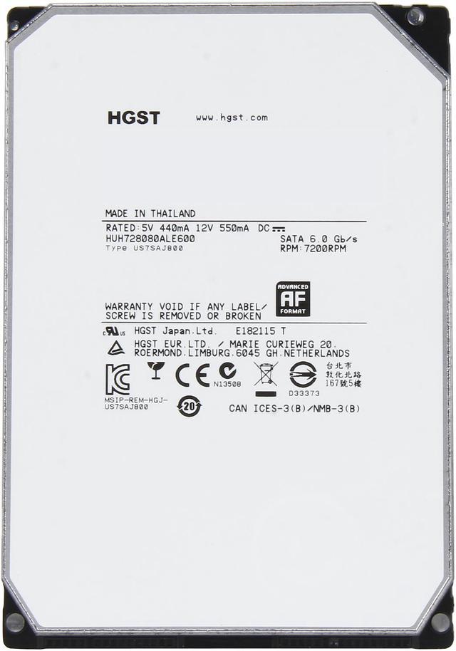 HGST Ultrastar He8 8TB 7200 RPM 3.5