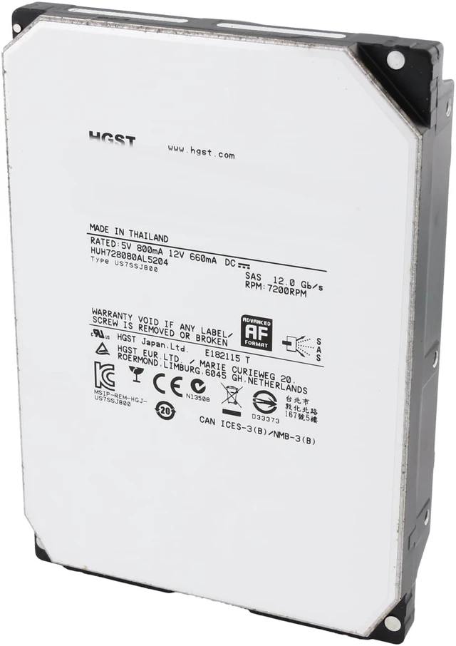 HGST Ultrastar He8 HUH728080AL5204 (0F23657) 8TB 7200 RPM 128MB