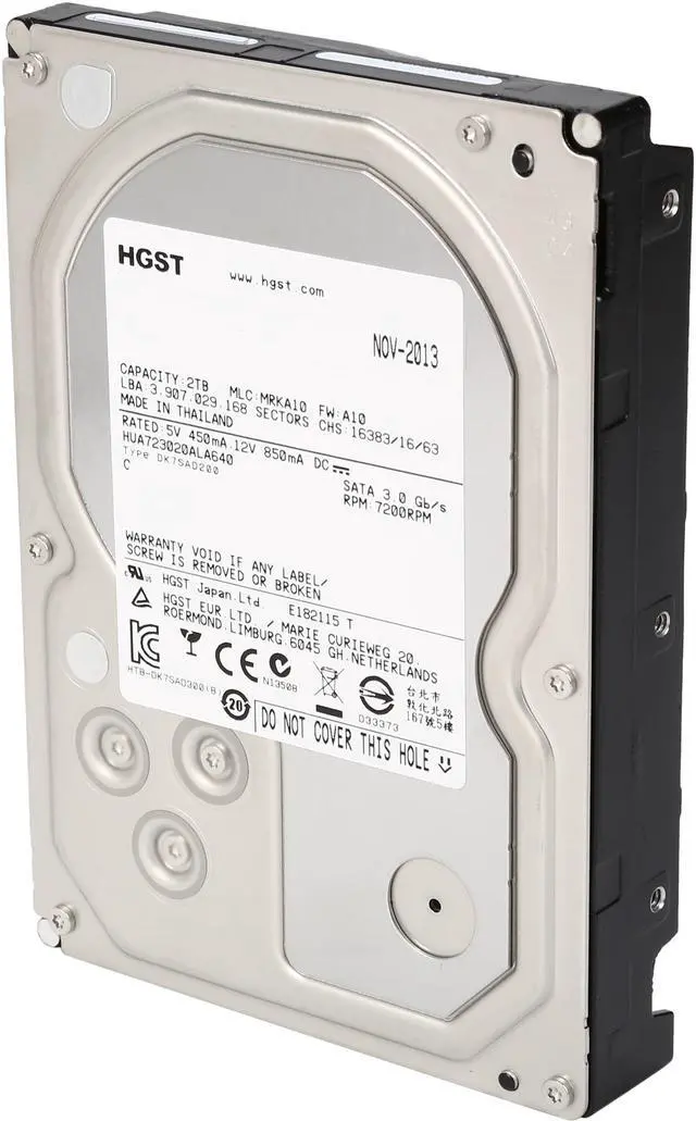 Main image of HGST Ultrastar 7K3000 HUA723020ALA640 (0F12455) 2TB 7200 RPM 64MB Cache SATA 3.0Gb/s 3.5" Enterprise Hard Drive Bare Drive