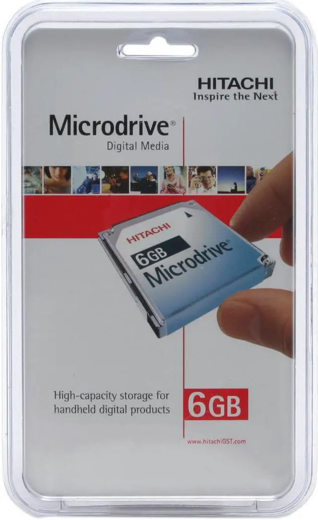 Main image of Hitachi GST Microdrive 3K6 HMS360606D5CF00 (MD6GB-BP) 6GB 3600 RPM 128KB Cache CF+ Type II 1" Hard Drive