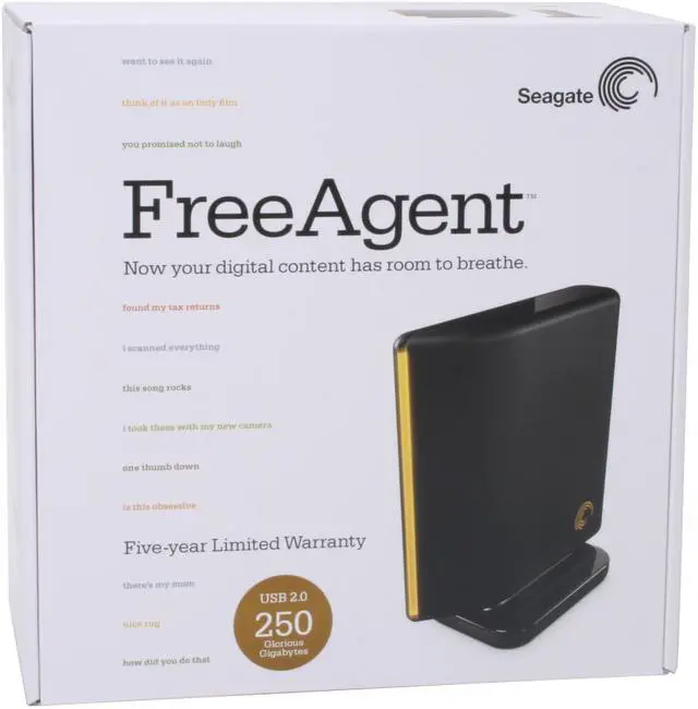 Alt view image 8 of 9 - Seagate FreeAgent GoFlex Desk 250GB USB 2.0 3.5" External Hard Drive ST302504FDA1E1-RK
