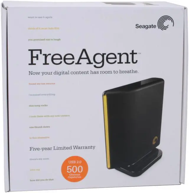 Alt view image 7 of 8 - Seagate FreeAgent GoFlex Desk 500GB USB 2.0 3.5" External Hard Drive ST305004FDA1E1-RK